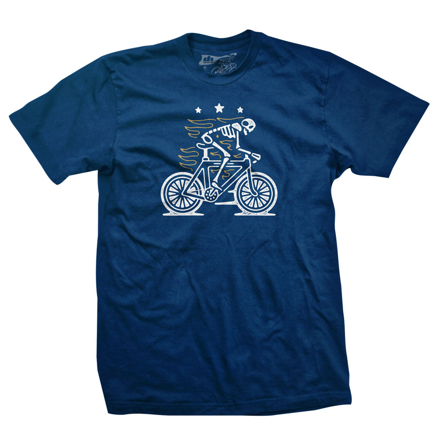 FUEGO blue T-Shirt | dhdwear.com - Bike T-Shirts for Cyclists