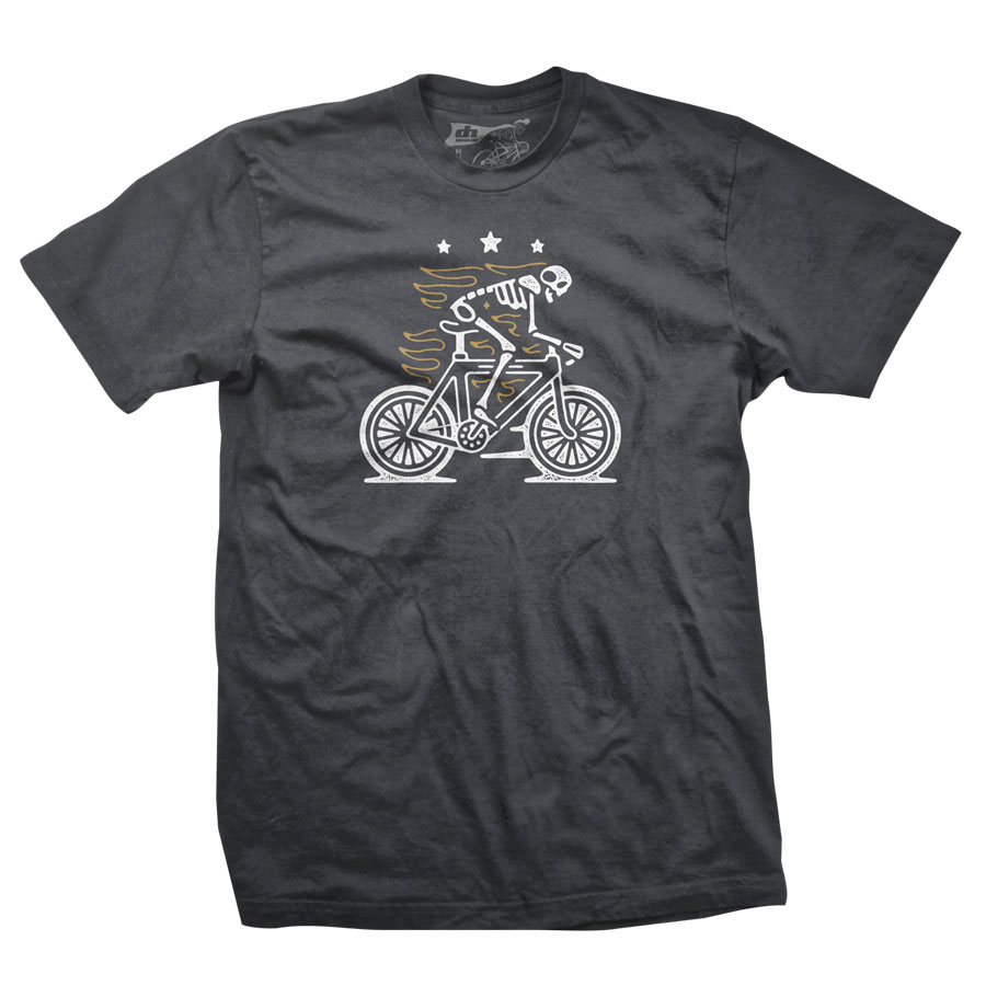 FUEGO heavy metal grey T-Shirt | dhdwear.com - Bike T-Shirts for Cyclists