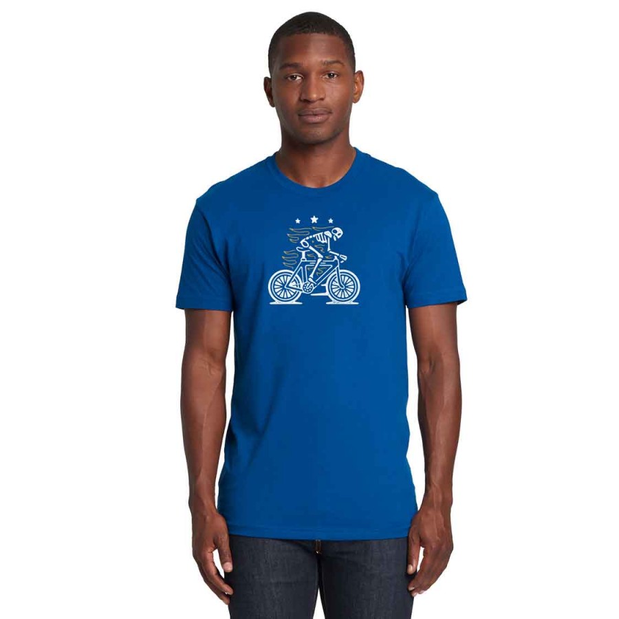 FUEGO blue T-Shirt | dhdwear.com - Bike T-Shirts for Cyclists