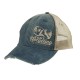 RYANS RECYCLING Navy Blue Distressed Trucker hat